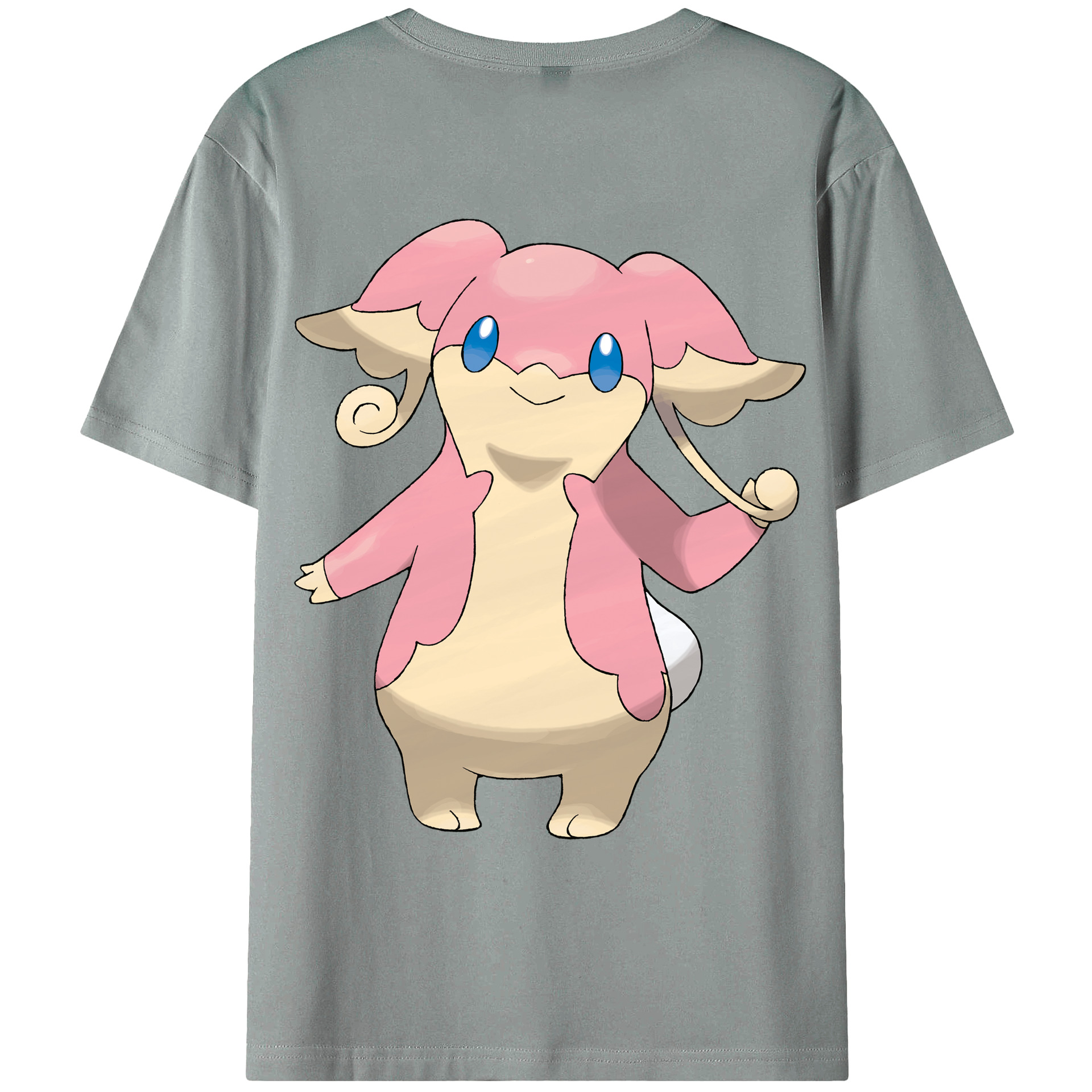 （画像用） ポケットモンスター Pokémon 綿100％ メンズ半袖Tシャツ（バックプリント） 通気性